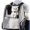 Sac à dos de transport innovant pour chats et chiens (noir)